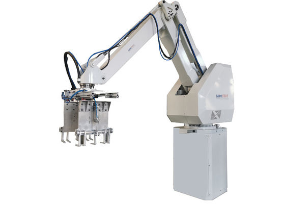 อุตสาหกรรมเครื่องดื่ม PAC Servo Alletizing Robot Arm 70kg Package Carton