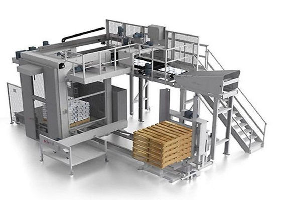 ติดตั้งเครื่อง Palletizer ถุงความเร็วสูง 1,000 ถุง / ชั่วโมงด้วยตนเอง