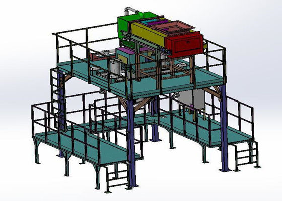 เครื่องบรรจุถุงจัมโบ้ชนิดแรงโน้มถ่วง 1.5KW สำหรับอุตสาหกรรมพลาสติก